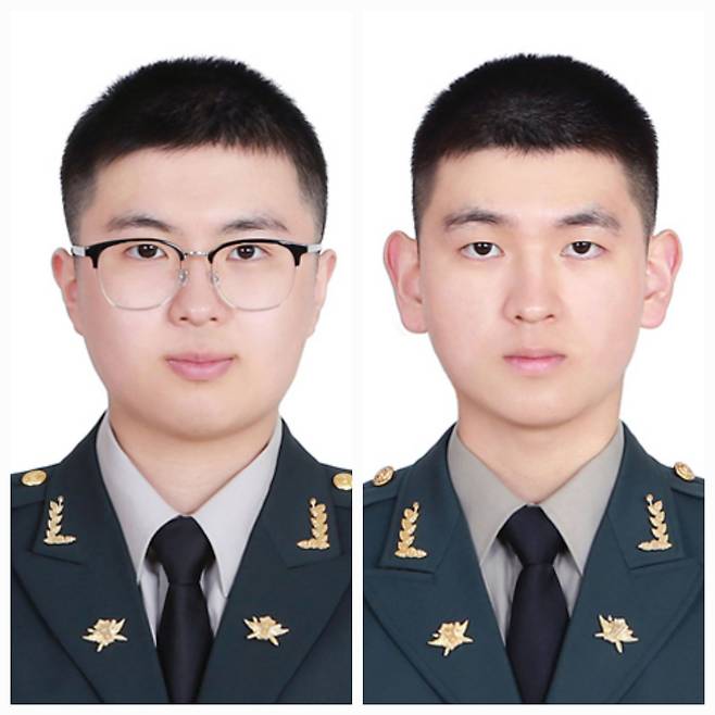김동혁(21·항공)(왼쪽), 김준혁(20·항공) 형제.(육군 제공)