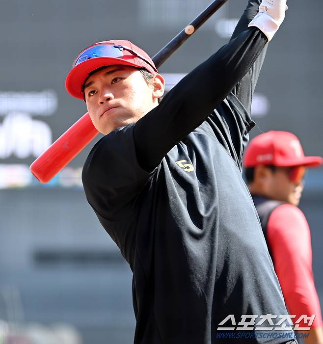 23일 광주KIA챔피언스필드에서 열린 키움과 KIA의 개막전 경기, KIA 김도영이 타격훈련을 하고 있다. 광주=허상욱 기자wook@sportschosun.com/2024.03.23/