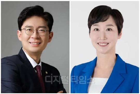 조정훈(왼쪽) 국민의힘 서울 마포갑 후보와 이지은 더불어민주당 후보. <디지털타임스 DB>