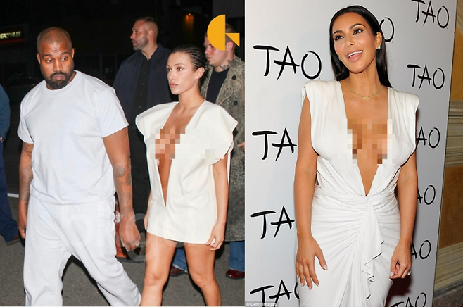 (좌측부터) 래퍼 칸예 웨스트와 그의 아내 비앙카 센소리, 지난 2015년 34세 생일을 맞은 칸예 웨스트 전처 킴 카다시안. 사진 | 백그리드 공식 채널, 온라인 커뮤니티 캡쳐