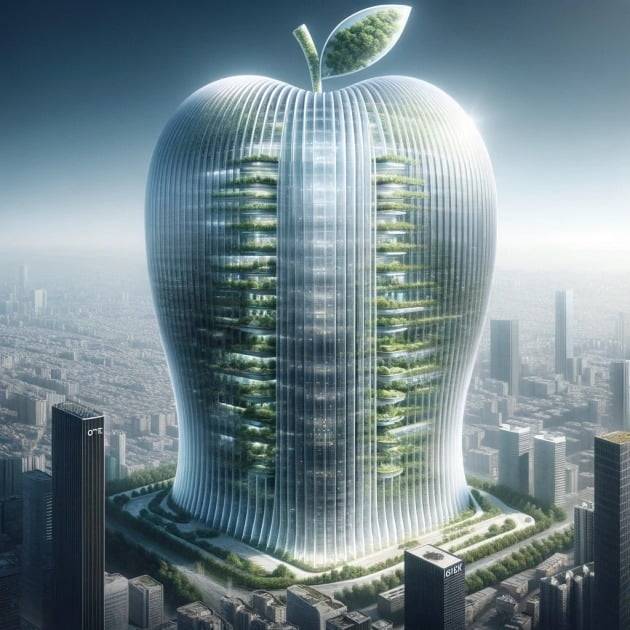 최원철 한양대학교 특임교수가 인공지능(AI) 프로그램을 통해 만든 초고층 건물 조감도. 사진=최원철 교수