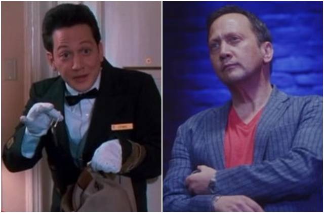 배우 롭 슈나이더. 왼쪽 사진은 영화 '나 홀로 집에 2' 출연 당시 모습. 영화사 제공, 넷플릭스 캡처