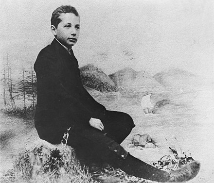 14살 때의 아인슈타인. 그는 이 시기 미적분을 독학하고 그 원리를 이해했을 정도로 천재성을 보였다./사진=위키피디아 캡쳐