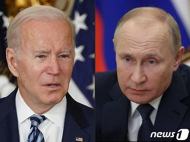조 바이든 미국 대통령과 블라디미르 푸틴 러시아 대통령. ⓒ AFP=뉴스1 ⓒ News1 최서윤 기자