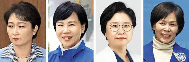 (왼쪽부터)이언주, 전현희, 김현, 최민희
