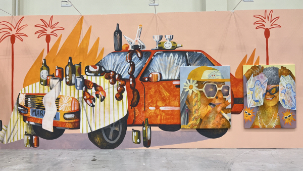 2024BAMA 특별전 중 하나인 ‘카탈루냐 여성 어반 아티스트’ 展의 현장 시연으로 완성된 그래피티 작품. 부산화랑협회 제공