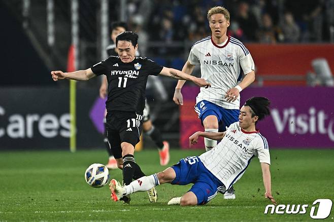 울산 HD와 요코하마 F.마리노스 경기가 펼쳐진 울산문수축구경기장. ⓒ AFP=뉴스1