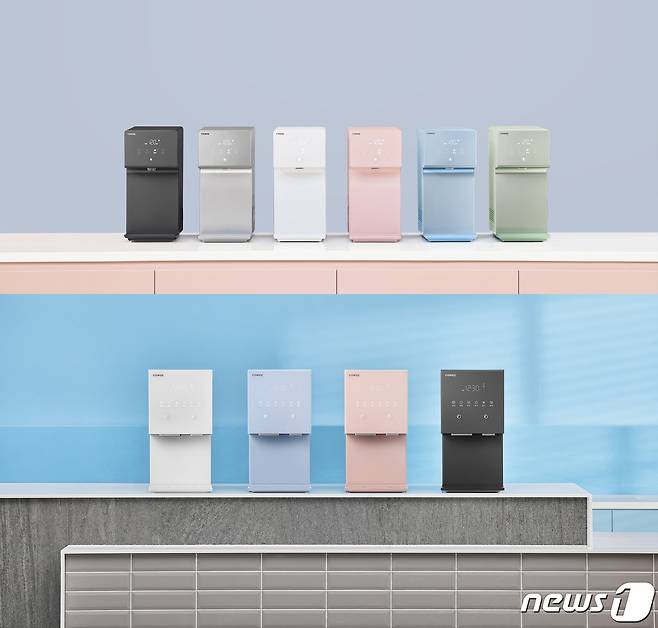 코웨이의 제품 아이콘 정수기2(위)와 아이콘 얼음정수기.(코웨이 제공)