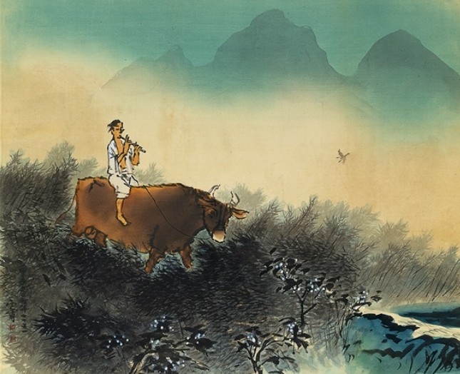 김기창 '청산목가' (1984) 개인 소장