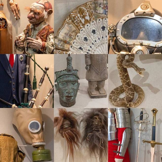 언클레임드 배기지(Unclaimed Baggage) 박물관에 전시된 물건 일부. 사진 출처 언클레임 배기지 홈페이지
