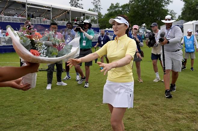 은퇴하는 유소연. AP=연합뉴스