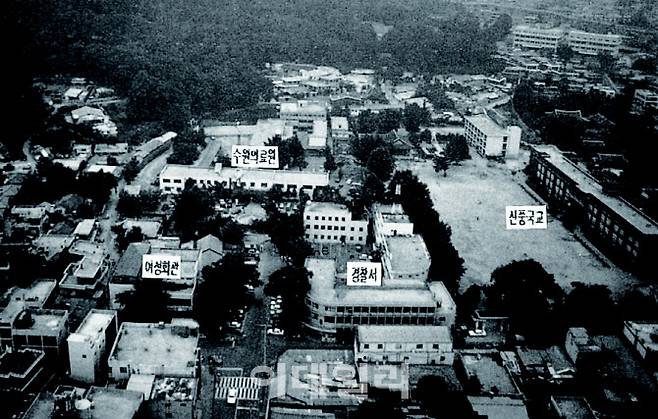 1989년까지 경기도립병원, 신풍초등학교 등으로 사용된 화성행궁 옛 모습.(사진=수원시)