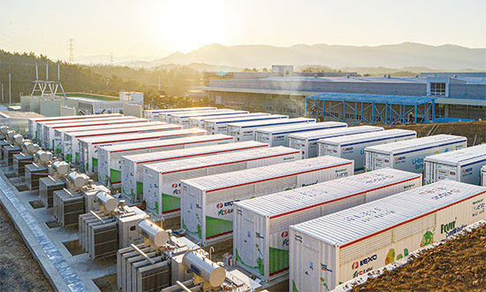 한국전력공사가 경북 경산에서 운영 중인 에너지저장장치(ESS) 시설. 한국전력 제공