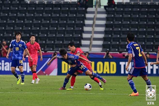 한국-일본 경기 모습. /사진=대한축구협회 제공