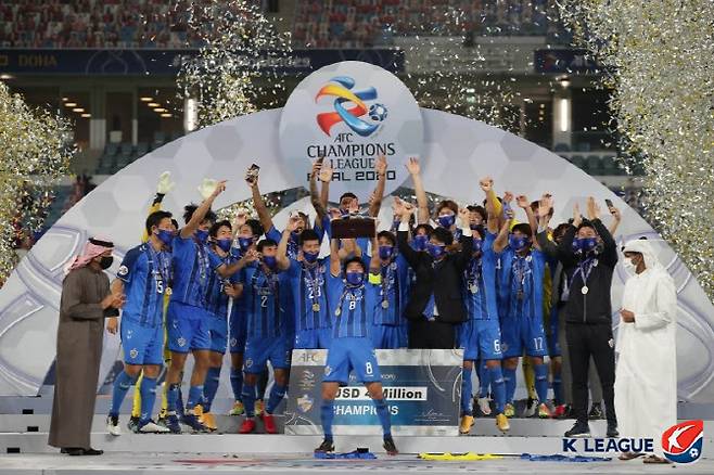 2020년 ACL 우승을 차지했던 울산. 사진=한국프로축구연맹