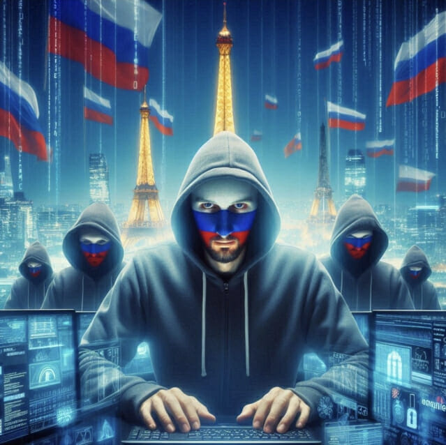 러시아 해커들은 파리 올림픽 기간을 전후해 사이버 공격을 감행할 가능성이 높은 것으로 파악됐다. (사진=코파일럿 제작)