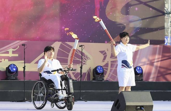 지난해 열린 '제13회 경기도장애인체육대회' 개회식에 참석한 선수들. 경기도
