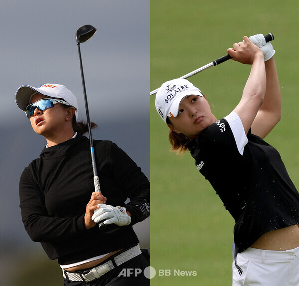 2024년 미국여자프로골프(LPGA) 투어 JM이글 LA 챔피언십에 출전한 김세영, 고진영 프로가 1라운드에서 경기하는 모습이다. 사진제공=ⓒAFPBBNews = News1