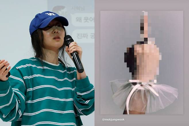 (왼쪽부터) 기자회견 중인 민희진 어도어 대표, 허세련 디렉터가 SNS에 올린 사진 /사진=뉴스1, 허세련 디렉터 인스타그램 캡처