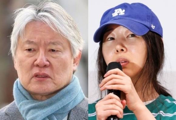 노환규 전 대한의사협회장(왼쪽)과 민희진 어도어 대표. 연합뉴스