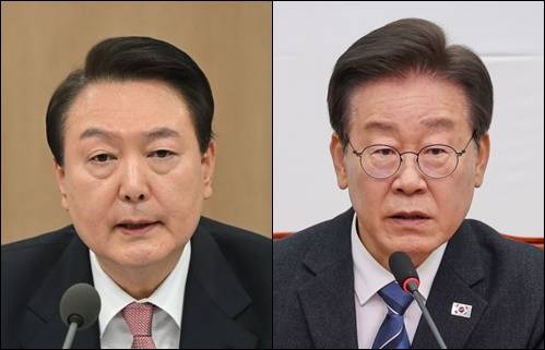 ▲ 윤석열 대통령과 이재명 더불어민주당 대표. ⓒ대통령실, 더불어민주당