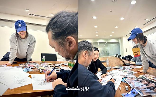 어도어 민희진 대표와 현대미술가 무라카미 다카시의 만남. 인스타그램 캡처