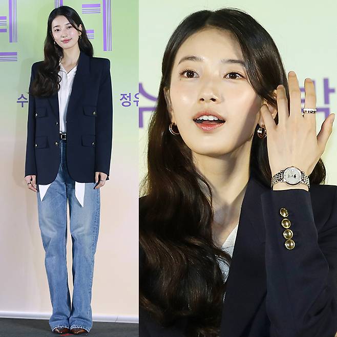 배우 수지가 지난 9일 열린 영화 '원더랜드' 제작발표회에 참석했다. /사진=머니투데이 DB, 뉴스1