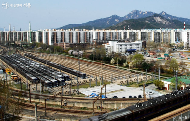 서울 노원구 상계동의 창동차량기지와 도봉운전면허시험장 전경. 사진제공=서울시