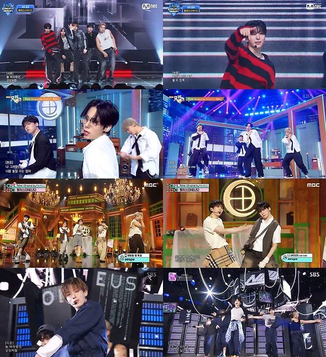 각 음악방송 방송화면