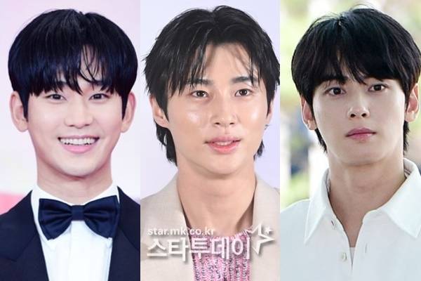 김수현-변우석-차은우. 사진ㅣ스타투데이DB