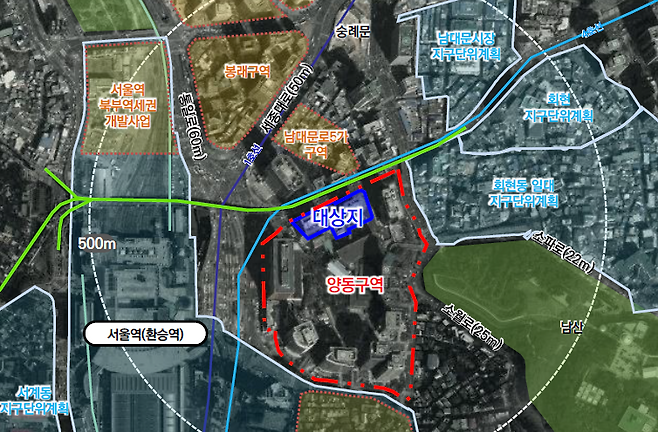 서울 양동 도시정비형 재개발구역 제8-1·6지구 위치도 / 서울시 제공