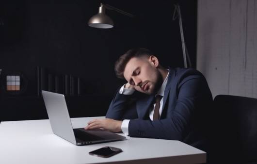 혈액순환이 잘 되지 않으면 무기력함과 피로가 나타날 수 있다ㅣ출처: 미드저니