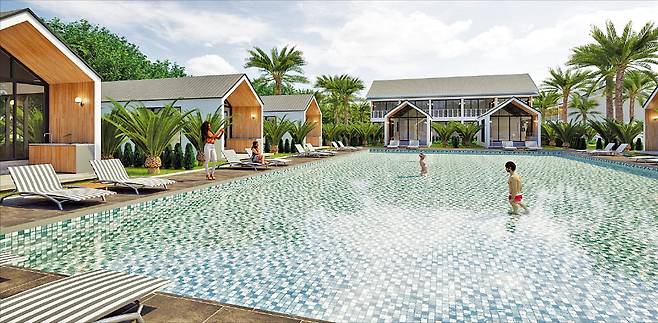 아이엘 라오스 리조트 전경. 아이엘리조트 제공