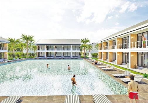 아이엘 라오스 리조트 테라스형 외부 전경. 아이엘리조트 제공