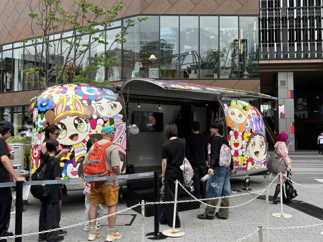 시부야 캐스트가든에 마련된 스포티파이X뉴진스 팝업 (사진=지디넷코리아)