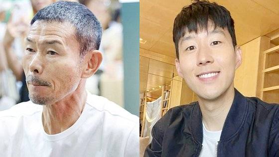 손웅정 감독(왼쪽)과 손흥민. 사진 연합뉴스, 손흥민 인스타그램