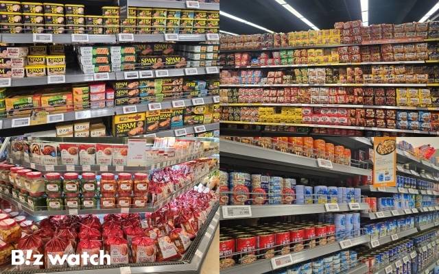 대형마트 식품 진열대 /사진=김지우 기자 zuzu@