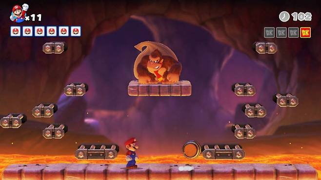 당연히 월드 별 DK 스테이지마다 패턴은 다르지만, 전반적인 구성은 크게 달라지는 게 없었다