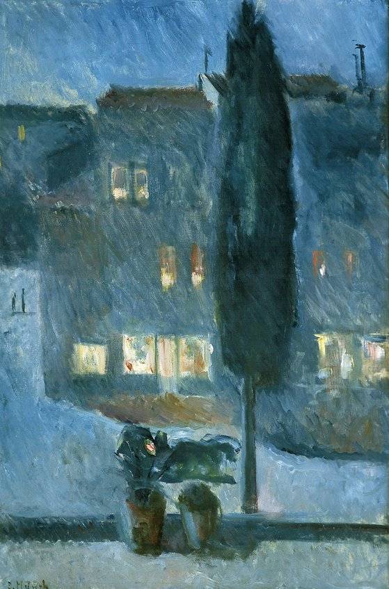 1889년부터 1892년까지 프랑스에 머무는 동안 뭉크는 파리의 센강과 니스의 화려한 지중해 풍경을 다루며 인상주의와 후기인상주의 회화 기법을 명시적으로 탐구했다. ⓒChristen Sveaas Art Collection