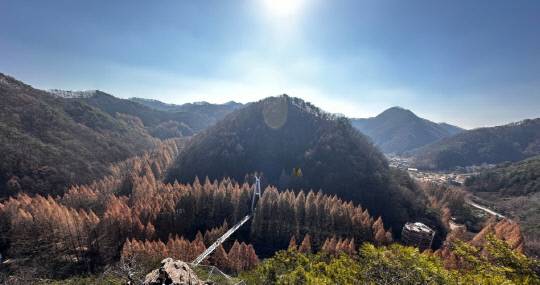 장태산 자연휴양림 제4주차장 위 전망대. 대전시 제공.