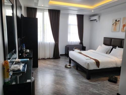 깔끔한 HK.KOREA호텔의 객실.