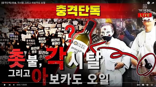 일부 극우 유튜브는 이태원 참사가 누군가의 고의로 발생했다고 주장했다. ⓒ유튜브 갈무리