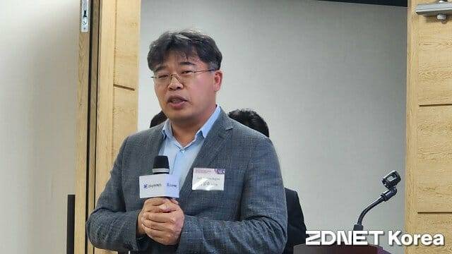 김성수 델데크놀로지스 채널사업본부 부사장이 축사를 하고 있다.