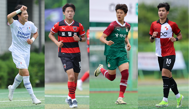 왼쪽부터 안주완-안선현-김지호-김지우. 제공 | 프로축구연맹