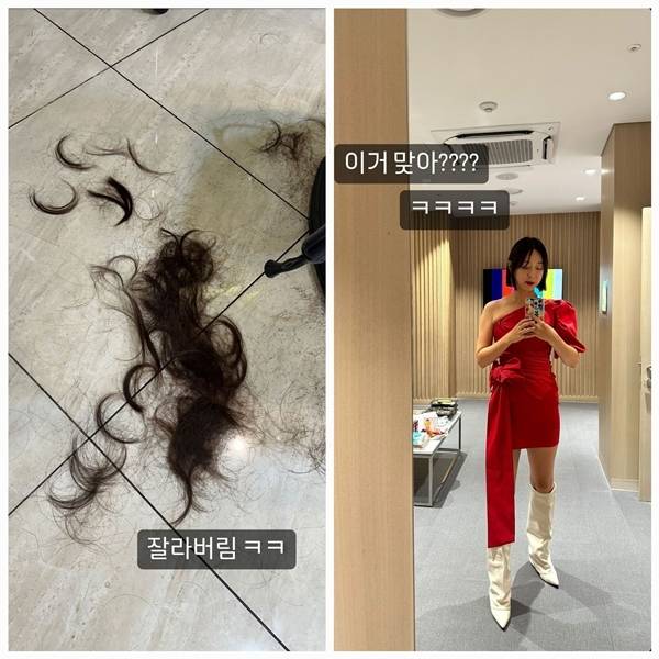 가수 이지혜가 12일 자신의 SNS를 통해 새로운 근황을 전해 화제를 모았다. 이지혜는 최근까지 머리를 묶고 생활해왔으나, 이번에 과감한 변신을 시도한 모습이 눈길을 끌었다. / 사진 = SNS