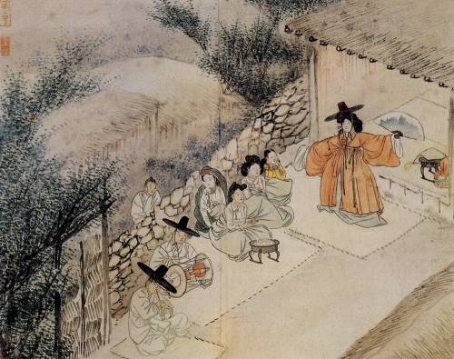 과거 우리 조상들은 이성적으로 설명하기 어려운 괴상한 일이나 존재, 현상을 만나면 무당을 불러 해소하려 했다. 그림은 신윤복의 ‘무녀신무’ 간송미술문화재단 제공