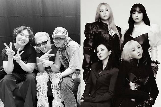 빅뱅, 투애니원/ 사진=태양, CL SNS 갈무리