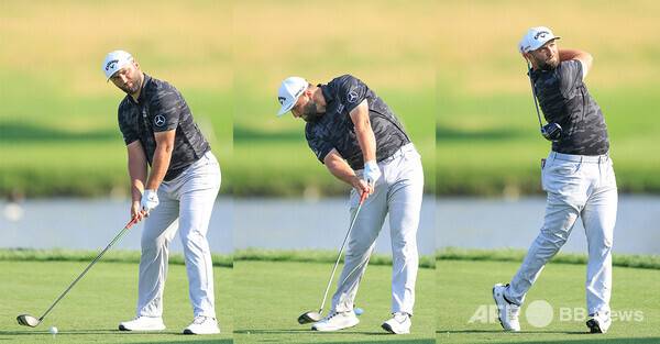 남자골프 전 세계랭킹 1위 욘 람(존 람)이 골프 스윙 하는 모습이다. 사진제공=ⓒAFPBBNews = News1