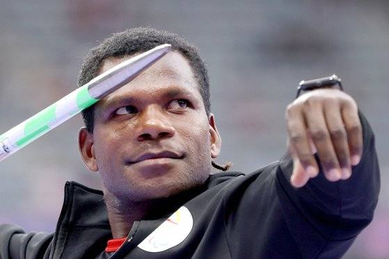 3일(한국시간) 프랑스 파리의 스타드 프랑스에서 열린 2024 파리 패럴림픽 창던지기 남자 스포츠등급 F64 결선에 출전한 바누아투 대표 카후 켄. 사진 대한장애인체육회