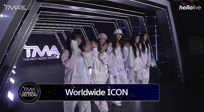 뉴진스. 사진ㅣ2024 TMA 방송 캡처